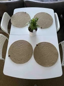 Asesva Serisi 80x132 MDF Beyaz Masa Metal Ayaklı Açılabilir Üst Kalite Mutfak Masası,Yemek Masası - 4