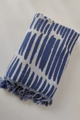 Sevim %100 Pamuk Çift Kat Müslin Peştemal - Jakarlı Plaj Havlusu- 90x170 Cm - 12