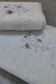 Sevim 2'li Bambu Banyo Havlu Seti - Yumuşak & Nakış İşlemeli- 2'li Çeyiz Seti - Tivoli Lisette - 8