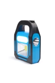 HB-9707A-1 3 Kademeli USB Çıkışlı Şarjlı Mavi Solar Lamba - 1