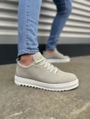 JY152 Cool Bağcıklı Süet Erkek Günlük Spor Klasik Ayakkabı SBT - Gri thumbnail 1