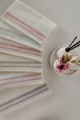 Sevim 6'lı Mutfak Havlusu Seti - %100 Pamuk Renkli Çizgili Mutfak Havlusu - 5