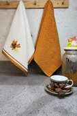 Sevim Nakış İşlemeli 2'li Mutfak Havlusu-%100 Pamuk Nakışlı Mutfak Kurulama Bezleri thumbnail 10