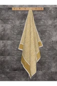 Sevim Geometrik Desenli Banyo Havlusu - Çizgili & Yüksek Su Emici - %100 Pamuk - 90x150 cm - 5