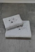 Sevim 2'li Bambu Banyo Havlu Seti - Yumuşak & Nakış İşlemeli- 2'li Çeyiz Seti - Tivoli Lisette - 7