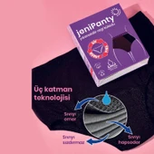 W - Beside Yıkanabilir Ultra Emici Pamuklu Siyah Külod - L thumbnail 2