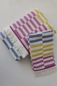 Sevim %100 Pamuk Saçaklı Çok Renkli Peştemal ve Peşkir Takımı-Plaj Havlusu-Şezlong Örtüsü thumbnail 4