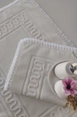 Sevim 2'li Püsküllü Ayak Havlusu Takımı-50 x 70 cm-%100 Pamuk Paspas - 9