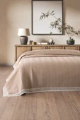 Sevim Dantelli Tek Kişilik Waffle Pike- %100 Pamuk Petekli Pike-160x230 cm - 6