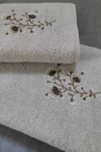 Sevim 2'li Bambu Banyo Havlu Seti - Yumuşak & Nakış İşlemeli- 2'li Çeyiz Seti - Tivoli Lisette - 2