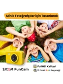 SJCAM FunCam Çocuk Kamerası Pembe - Çocuklar için Fotoğraf Makinesi 1080p 12MP thumbnail 3