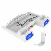 PS5 FAT SLIM RGB Lİ KULAKLIK ASKILI SOĞUTUCULU ŞARJLI DİKEY STAND PG-P5S023 thumbnail 3