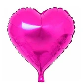 1 Adet 18 İnç 45 Cm Kalp Folyo Balon Fuşya - 1