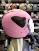 Sway Xbyc 633 Solid Şeffaf Vizörlü Yarım Motosiklet Scooter Kaskı Small Beden Pembe - 8