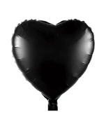 1 Adet 18 İnç 45 Cm Kalp Folyo Balon Siyah - 1
