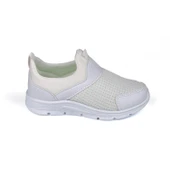 Çocuk Unisex Beyaz Bağcıksız Slip-On Rahat Kalıp Günlük Sneaker Spor Ayakkabı - 4