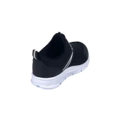 Çocuk Unisex Siyah Beyaz Bağcıksız Slip-On Rahat Kalıp Günlük Sneaker Spor Ayakkabı - 5