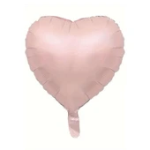 1 Adet 18 inç 45 Cm Retro Kalp Folyo Balon Soft Pembe - 1