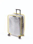 Şeffaf Valiz Ve Bavul Koruyucu Kılıf Renkli Biye Sarı - 1