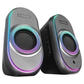 Rampage RMS-X3 2.0 6W Bluetooth Özellikli Siyah Multimedia RGB Işıklı Gaming USB Speaker - 1