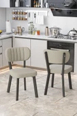 Parla 70x110cm Efes Mutfak Masası, Mutfak Masası Takımı, Yemek Masası, 4 Krem Sandalye - 2