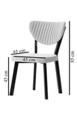 Parla 70x110cm Beyaz Mutfak Masası, Mutfak Masası Takımı, Yemek Masası, 4 Cappucino Sandalye - 4