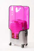 Şeffaf Valiz ve Bavul Kılıfı * Neon Renk Pvc * Kabin - 3