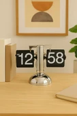 Sayfa Çevirmeli Masa Saati Modern Retro Tasarım Flip Clock Ev ve Ofis Dekoratif Masaüstü Saat Hediye - 4