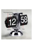 Sayfa Çevirmeli Masa Saati Modern Retro Tasarım Flip Clock Ev ve Ofis Dekoratif Masaüstü Saat Hediye - 5