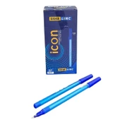 Silka Linc Icon 1.0 mm İğne Uç Tükenmez Kalem Mavi 50 Adet thumbnail 1