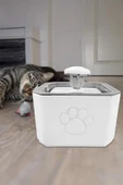 Evcil Hayvanlar Için Otomatik Kedi Su Sebili Led Işıklı 2 Litre Kapasiteli - Beyaz - 3