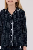 U.S. Polo Assn. Kız Çocuk Gömlek Pijama Lacivert - 4