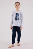 U.S. Polo Assn. Erkek ÇocukUzun Kol Pijama Takım Kar Melanj - 6