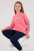 U.S. Polo Assn. Kız Çocuk Eşofman Takımı Neon Pembe thumbnail 6