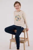 U.S. Polo Assn. Erkek Çocuk Uzun Kol Pijama Takım Bej thumbnail 5