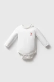 U.S. Polo Assn. Kız Bebek 3'Lü Body Set Açık Pembe thumbnail 2