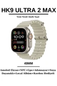 HK9 ULTRA 2 MAX YENİ NESİL AKILLI SAAT 49 MM YENİ VERSİYON AKILLI SAAT AMOLED NFC SİRİ thumbnail 1