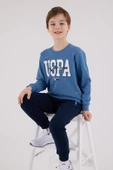 U.S. Polo Assn. Erkek Çocuk Eşofman Takımı Mavi thumbnail 4