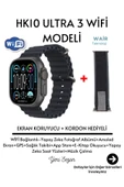 Hk10 Ultra 3 Wifi Modeli 2.02 Inç Amoled Ekran Akıllı Saat App Store Kordon Hediyeli thumbnail 1