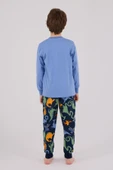 RolyPoly Erkek Çocuk Uzun Kol Pijama Takım Açık İndigo thumbnail 4