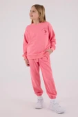 U.S. Polo Assn. Kız Çocuk Eşofman Takımı Neon Pembe thumbnail 4
