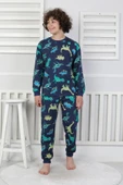 Stegosaurus desenli erkek çocuk pijama takımı - 2