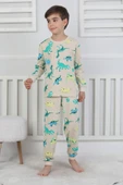 Stegosaurus desenli erkek çocuk pijama takımı - 10