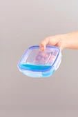 Kare 10 Parça Contalı Vakumlu Sızdırmaz Hava Almaz Saklama Kabı Seti 2x(3750/2400/1500/900/500 ml) - 6