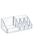 Şeffaf Piramit Makyaj Organizeri Düzenleyici 9x17x6 cm thumbnail 3