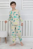 Stegosaurus desenli erkek çocuk pijama takımı - 12