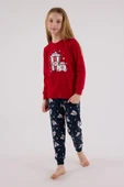 RolyPoly Kız Çocuk Uzun Kol Pijama Takım Kırmızı thumbnail 6