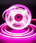 12V COB Şerit Led Pembe Işık  - Metrede 360 Led - 5 Metre - 3