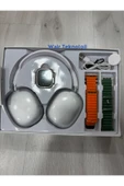 H27 Ultra 3 Akıllı Saat Bluetooth Kulaklık ve 4 Kordon Dahil Kombo Set - 3