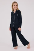 U.S. Polo Assn. Kız Çocuk Gömlek Pijama Lacivert - 1